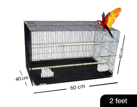 ANIMAUX 24 INCH ( 2 FEET ) CAGE FOR LOVE BIRDS, PARROT, FINCHES, COCKTAILS AND SMALL PETS - RABBIT & HAMSTER