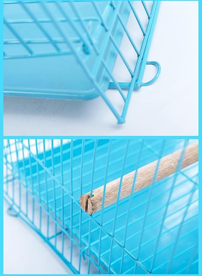 ANIMAUX 18 INCH ( 1.5 feet ) BIRDS/RABBIT CAGE WITH 2 FEEDING CUPS & 1 WOODEN PERCH STICK