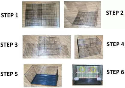 ANIMAUX 15INCH ( 1.25 FEET ) IMPORTED BIRD CAGE FOR LOVE BIRDS,FINCHES & RABBIT