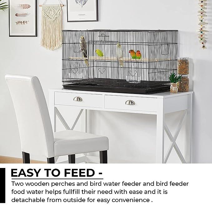 ANIMAUX 15INCH ( 1.25 FEET ) IMPORTED BIRD CAGE FOR LOVE BIRDS,FINCHES & RABBIT